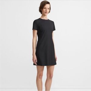 Theory Women Jatinn Traceable Wool Black Mini Sheath Dress Sz 00 Office Wedding
